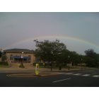 Morristown: : A rainbow over Morristown train station after Hurricane Irene