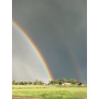 Lyman: Double rainbow over Lyman wyoming