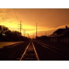 Webster Groves: Train Station in Webster Groves at Sunrise