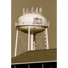 Topsail Beach: A picture of the water tower in the middle of downtown topsail beach.
