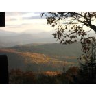 Boone: : October 2011, sunrise shining on the mountains of Boone, from Rich Mountain, and Mountain Sunrise cabin...