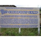 Coldfoot: A sign we saw in Coldfoot, telling you about how Coldfoot came about.