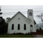 Montgomery: Methodist Church circa 1838 (blurred by raindrops)