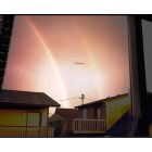 Port Angeles East: Double Rainbow & mystery shadow taken on 5th street between laurel and oak