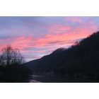 Sneedville: Sunrise from bridge over Clinch River in Hancock County, TN