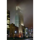 Omaha: : First National Bank building as fog rolls in