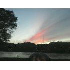 Dayton: sunset on the ohio from Dayton Ky side near end of floodwall up river 6/2012