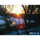Fall River: Sunset after the snow