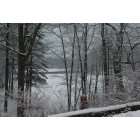 Windham: snowfall on the pond
