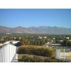 Salt Lake City: : Looking east towards the Wasatch mountains from the top of the Main SLC Library