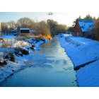 Ellensburg: : Town Ditch on a cold winter morning.