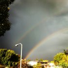 Laguna Hills: Stormy day, sky over Laguna Hills with a double rainbow
