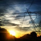 Southaven: Power lines and sun set