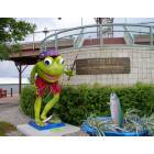Erie: : Colorful frog stands guard in Erie