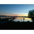 Nice: sunset on the lake in nice ca