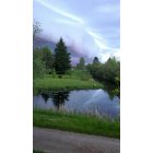 Warroad: Cloud going over the lake, view from the Warroad Estates Golf Course (hole #11)