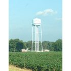 Albany: Albany water tower, seen going northeast on state road 67/28.