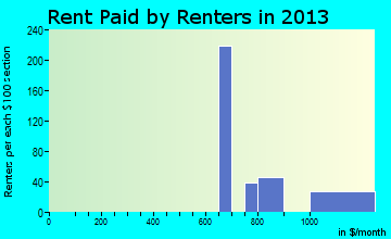 South Woodstock rent paid by renters for apartments graph