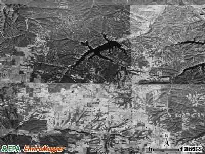 Dickson township, Arkansas satellite photo by USGS