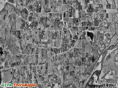 Oshawa township, Minnesota satellite photo by USGS