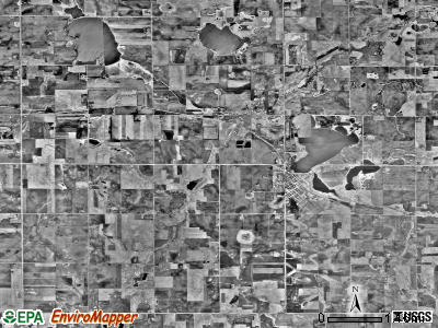 Rock Lake township, Minnesota satellite photo by USGS