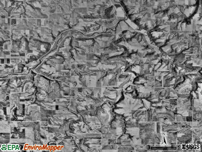 Oakwood township, Minnesota satellite photo by USGS