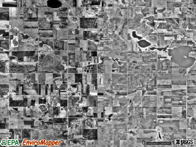 Ellsborough township, Minnesota satellite photo by USGS