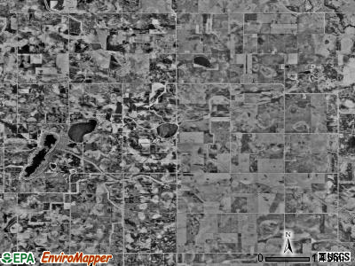 Butternut Valley township, Minnesota satellite photo by USGS