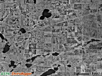 Lakeside township, Minnesota satellite photo by USGS