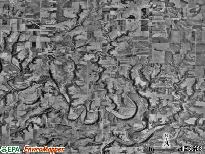 Pilot Mound township, Minnesota satellite photo by USGS