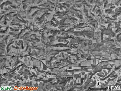 Houston township, Minnesota satellite photo by USGS