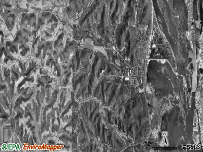 La Crescent township, Minnesota satellite photo by USGS