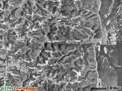 Brownsville township, Minnesota satellite photo by USGS