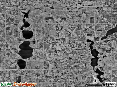 Fairmont township, Minnesota satellite photo by USGS