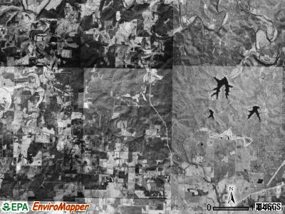 Pleasant Ridge township, Arkansas satellite photo by USGS