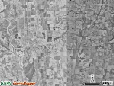Trenton township, Missouri satellite photo by USGS