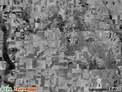 La Grue township, Arkansas satellite photo by USGS