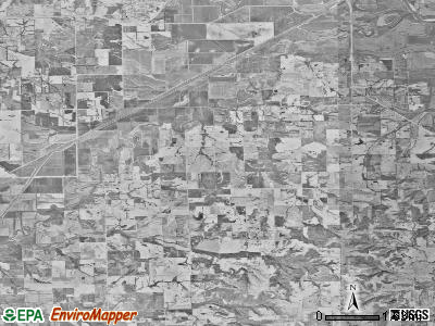 Blue Mound township, Missouri satellite photo by USGS