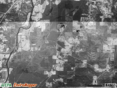 Midway township, Arkansas satellite photo by USGS