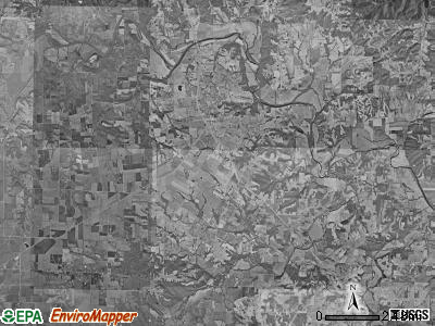 Spencer township, Missouri satellite photo by USGS