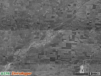 Wayland township, Missouri satellite photo by USGS