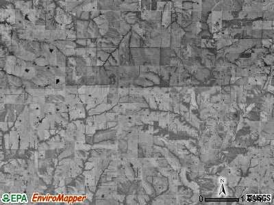 Clinton township, Missouri satellite photo by USGS