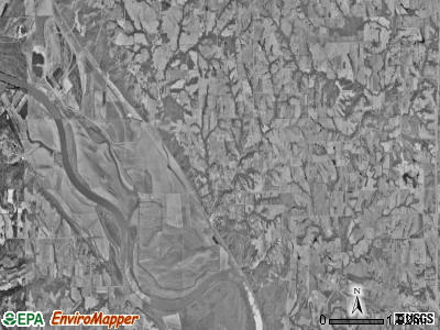 Weston township, Missouri satellite photo by USGS