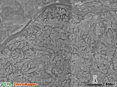 Lexington township, Missouri satellite photo by USGS
