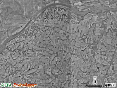 Fort Osage township, Missouri satellite photo by USGS