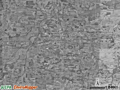 Warrensburg township, Missouri satellite photo by USGS
