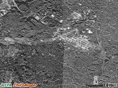 Airport township, Missouri satellite photo by USGS