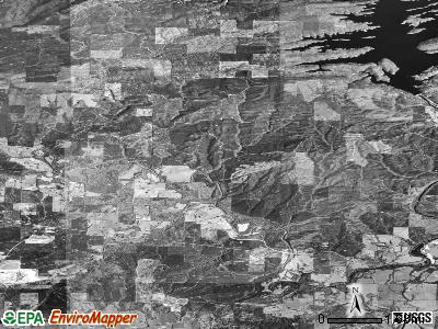 Muddy Fork township, Arkansas satellite photo by USGS