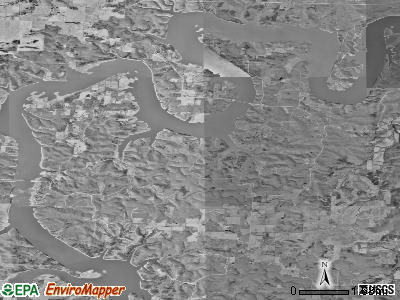Jackson township, Missouri satellite photo by USGS