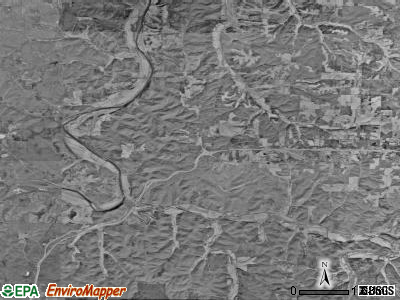 Arlington township, Missouri satellite photo by USGS